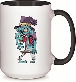 Gift Ideas for Magician and Zombie Monster Fans for Kids and Adults 11oz 15oz Inner Color Accent Mug