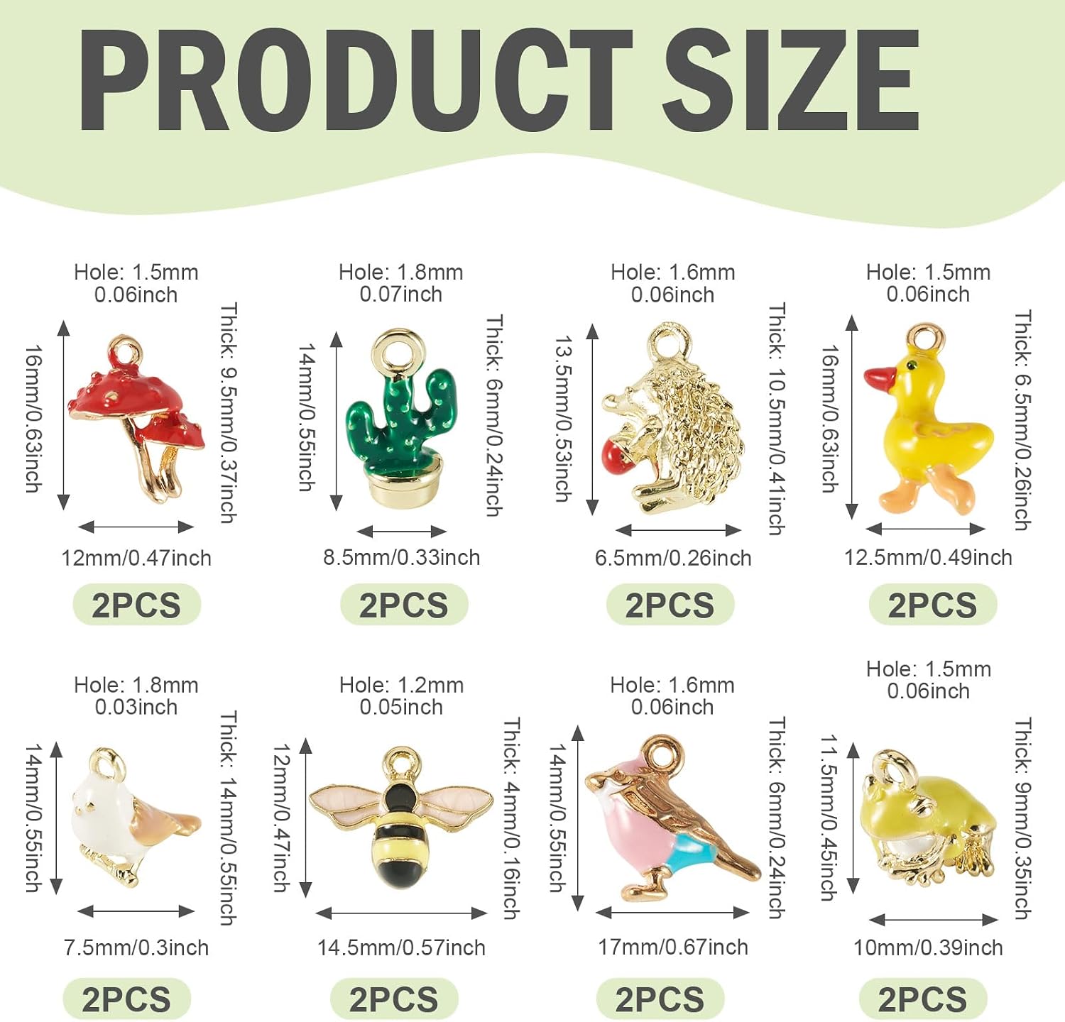 Assorted Enamel Animal Plant Charms Pendants Cute Insects Charms Mini Alloy Enamel Charm for Spring Summer Crafts Necklace Bracelet Jewelry Making image 2