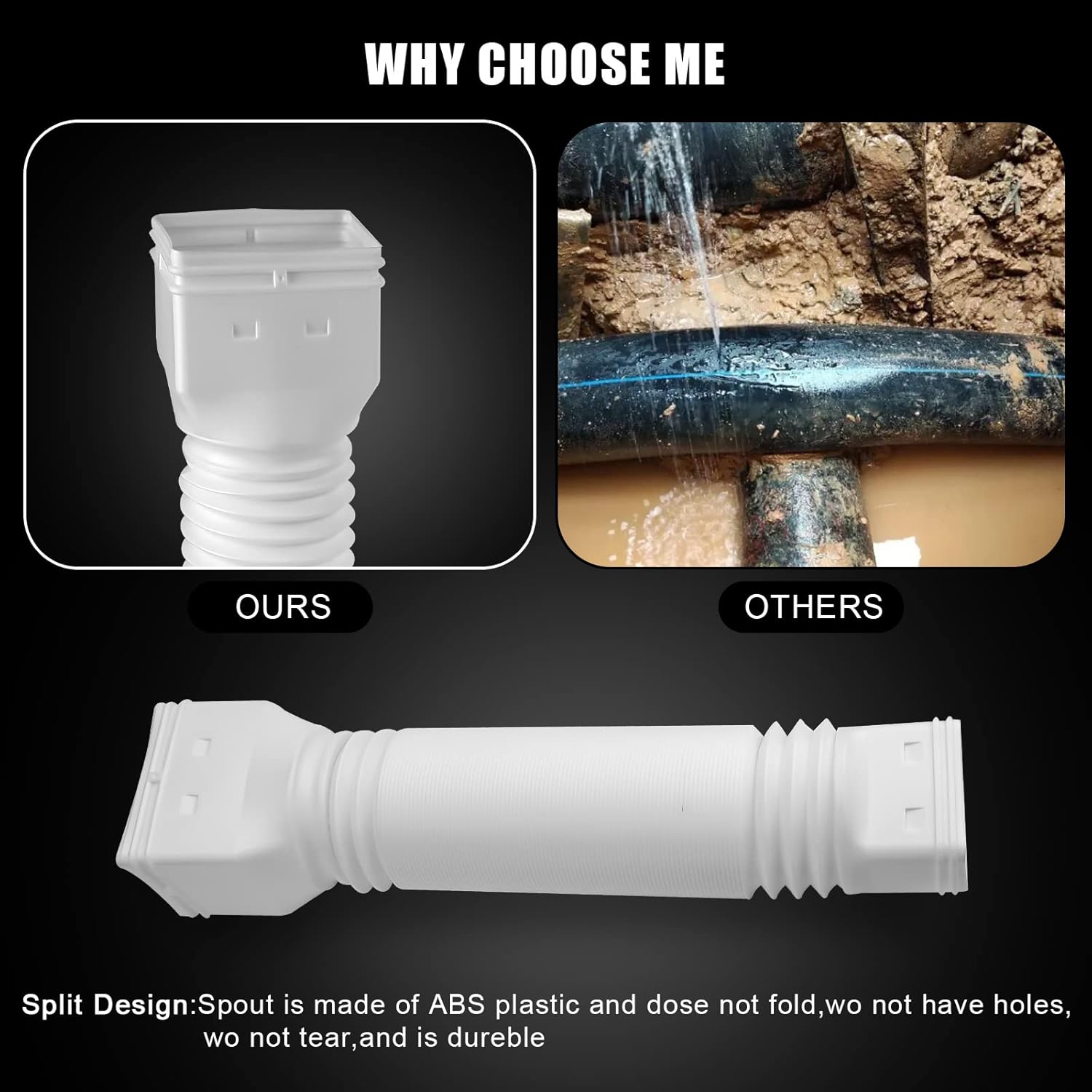 Buy TOYMIS 2 Pack Gutter Downspout Extensions From 21 to 58 Inches