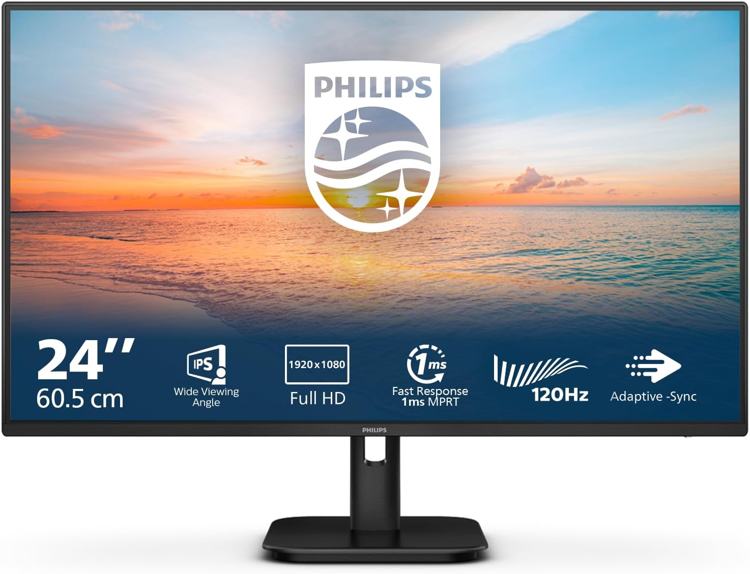 Philips 24E1N1100A Monitor 23.8 Inch FHD, 120Hz, IPS, 4ms GtG, Speakers, (1920x1080 HDMI 1x 1.4) Black - 2