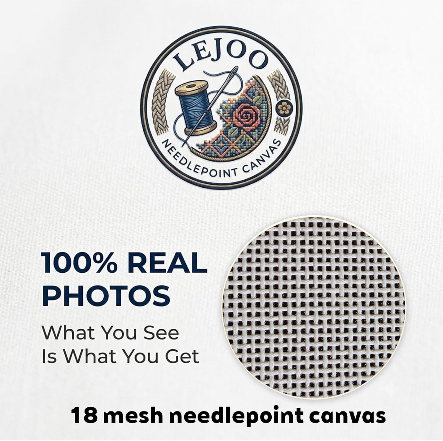 18 Mesh Needlepoint Canvas，2 PCS 14x19，Needlepoint Canvas