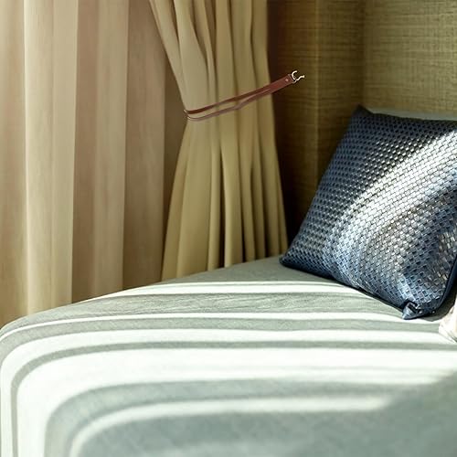 Miniatura 3 de Alzapaños de cortina de piel sintética hechos a mano para tejer a mano, cortinas de ventana, decoración del hogar