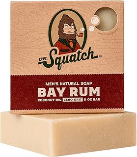 Dr. Squatch All Natural Bar Soap For Men With Zero Grit 5 Ounce (Pack Of 1) Bay Rum