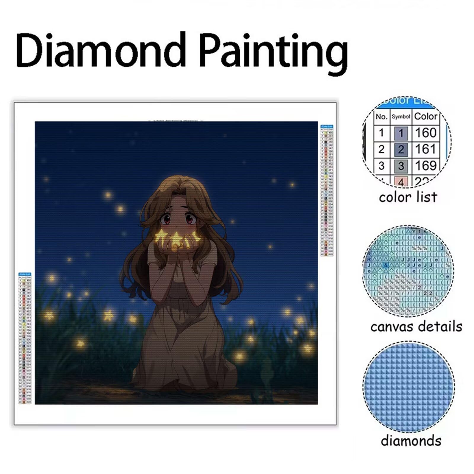 2025 nowa diamentowa sztuka dziewczyna 100 x 100 cm diamentowy obraz gwiaździste niebo, kryształowa sztuka malowanie według numerów, rękodzieło dla dorosłych, DIY, kwadratowy kryształ, haft, obrazy