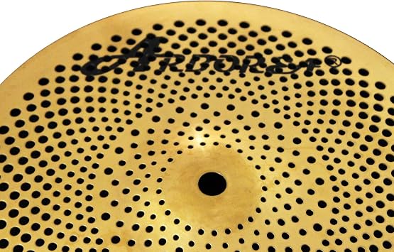 Arborea Low Volume Splash Cymbal 10 inches Golden Mute Practice Splash Cymbal For Drum Set