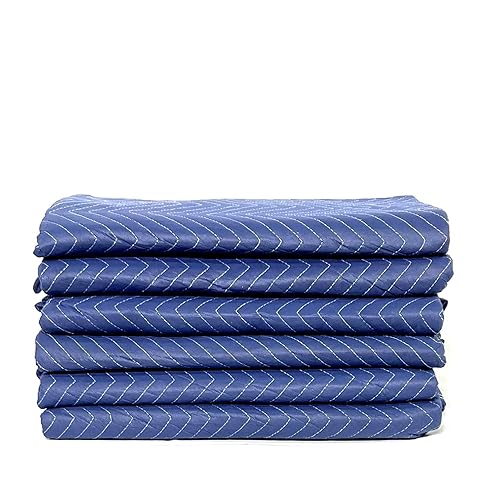 6 Premium Economy Moving Blankets - 80" Long x 72