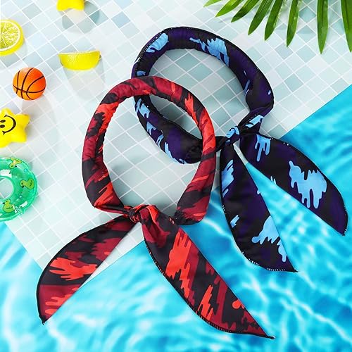 Miniatura 6 de Tarpop Envolturas refrescantes para el cuello, bandana refrescante, enfriadores de cuello para verano, bufanda enfriadora de hielo, diadema para