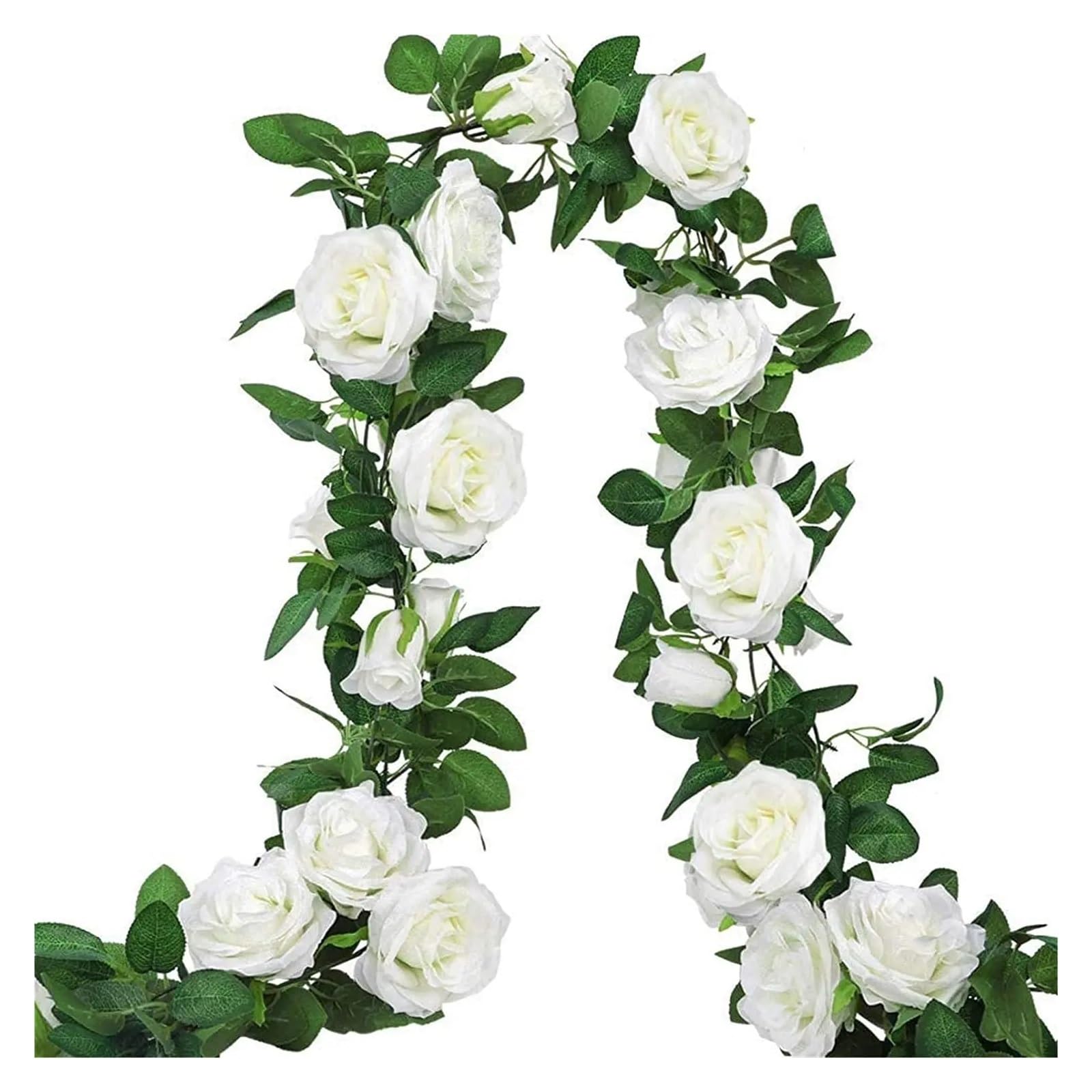 3 SZTUKI 2M Wiszący Kwiatowy Sznurek Ślubny Dekoracje Ogrodowe(3pcs 16 Heads White)