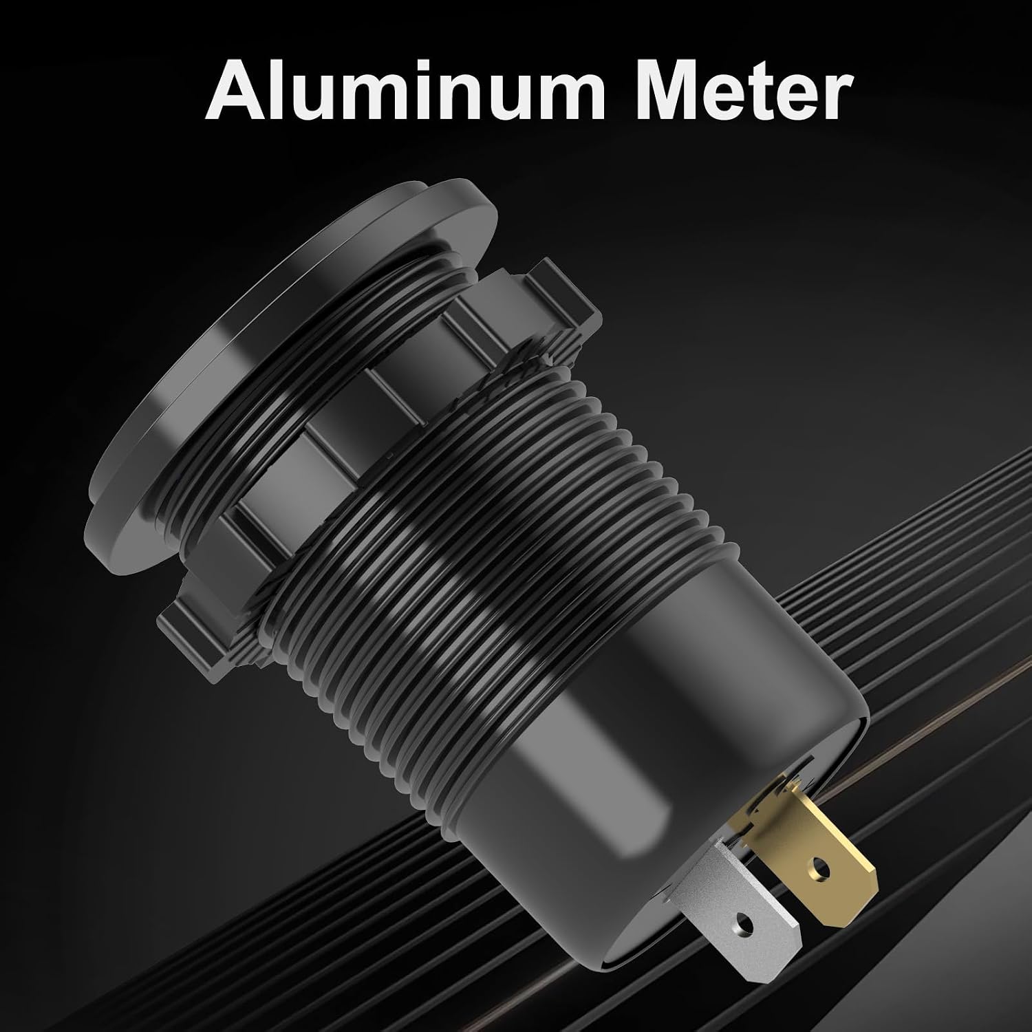 12V USB Outlet Aluminum Car Charger PD65W Port for Laptops, Quick Charge 3.0 USB Port for Car, Built-in Boost 15V 20V Output Socket Waterproof with Voltmeter and Switch for RV Marine Boat, etc