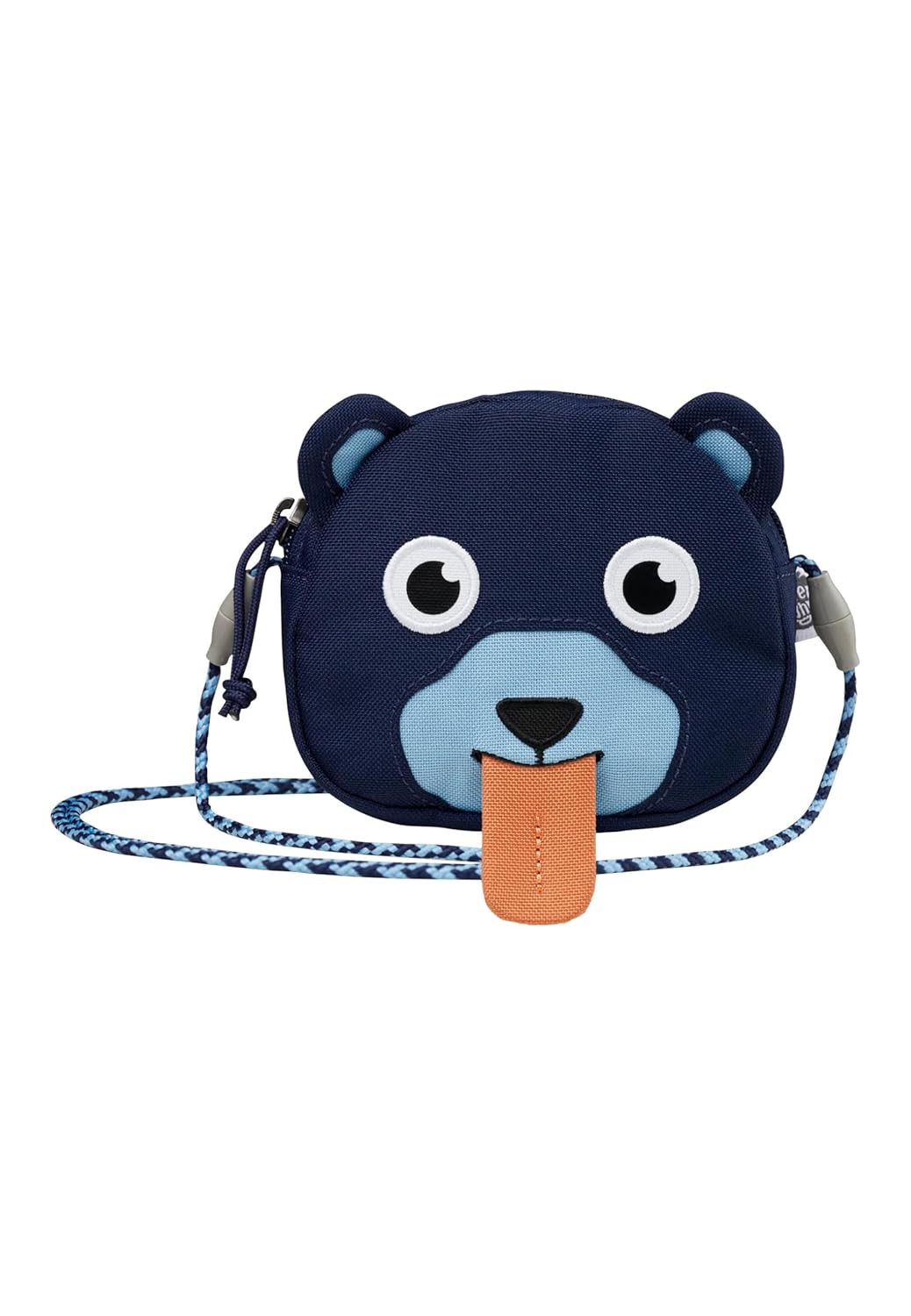 Affenzahn Bum Bag for Children in Nursery, Bear - Dark Blue, 12 x 10 x 3 cm, Children's wallet