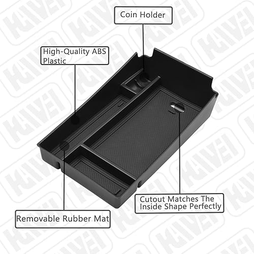 Miniatura 4 de Bandeja organizadora de consola central compatible con accesorios Honda HRV 2023 2024 2025, caja de almacenamiento para reposabrazos para HRV