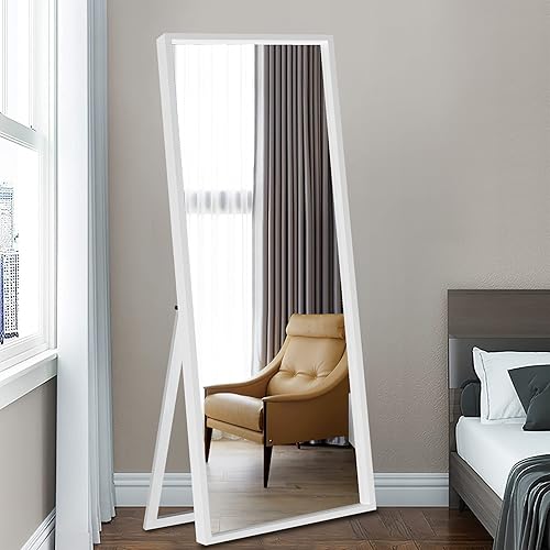 Miniatura 96 de NeuType - Espejo de cuerpo completo, espejo de pie de cuerpo completo, 64 x 21 pulgadas con soporte, espejo de pie para colgar o apoyar contra