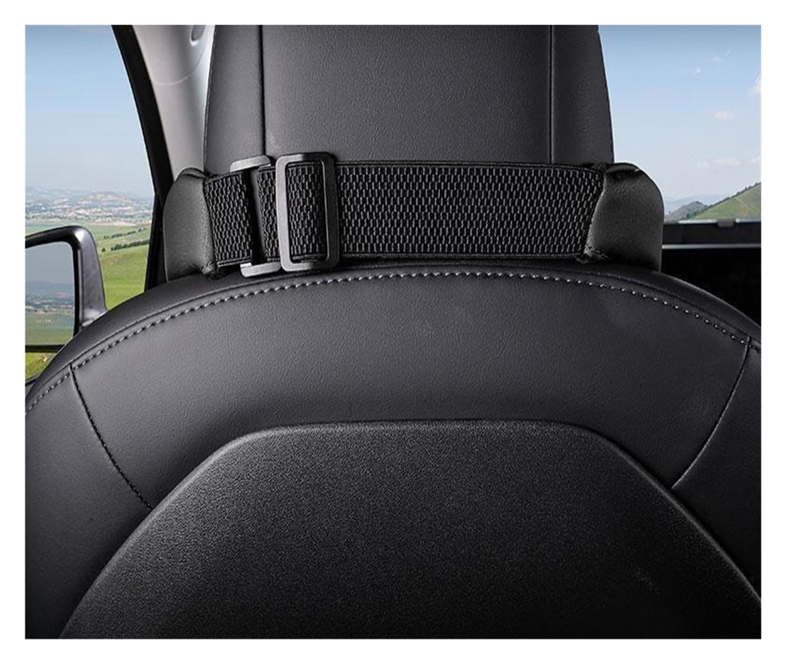 Poggiatesta Auto Cuscino for il collo del poggiatesta del sedile automatico del poggiatesta del seggiolino auto adatto for gli interni dell'auto(White 2pcs)
