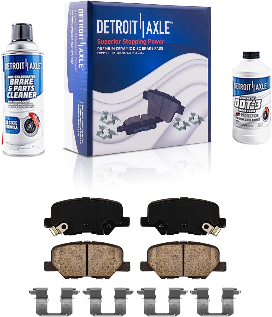 Detroit Axle – Pastillas de freno traseras para Mitsubishi RVR Outlander Sport PHEV 3 Sport 6, Reemplazo de pastillas de freno de cerámica