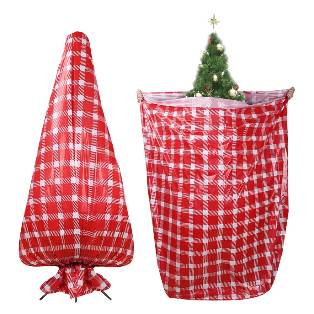 2 Pcs 60 x 80 Inches Giant Christmas Plastic Gift Bags Extra Large Bike Gift Bags Bicycle Wrapping Bags Big Xmas Present Bags Holiday Goodie Bags Party Favor Bags