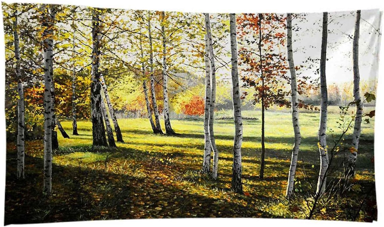 Serviette De Plage 3D Paysage De Forêt Verte, Serviette De Bain XXL 150 X 200 Cm Microfibre À Séchage Rapide, Serviettes De Plage Enfant Femme Homme Drap De Plage pour Natation Picnic -8F8C