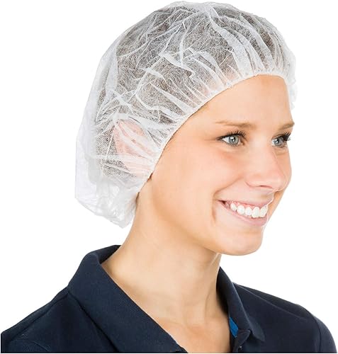 Cleaing Disposable Bouffant Caps, 24 Inches Hair Nets for Food Service Workers, Nurses, Salon Use