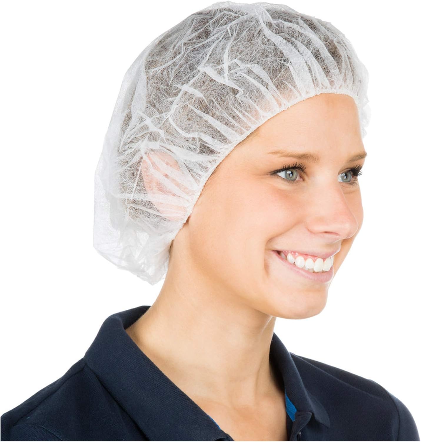 Cleaing 24 Inch Disposable Bouffant Cap White, 100 Pack, Hair Net : Beauty & Personal Care