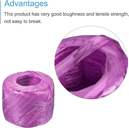 Miniatura 4 de MECCANIXITY Cuerda de plástico de nailon de poliéster para el hogar para embalar manualidades de jardinería, 1,476.4 ft de longitud total, color