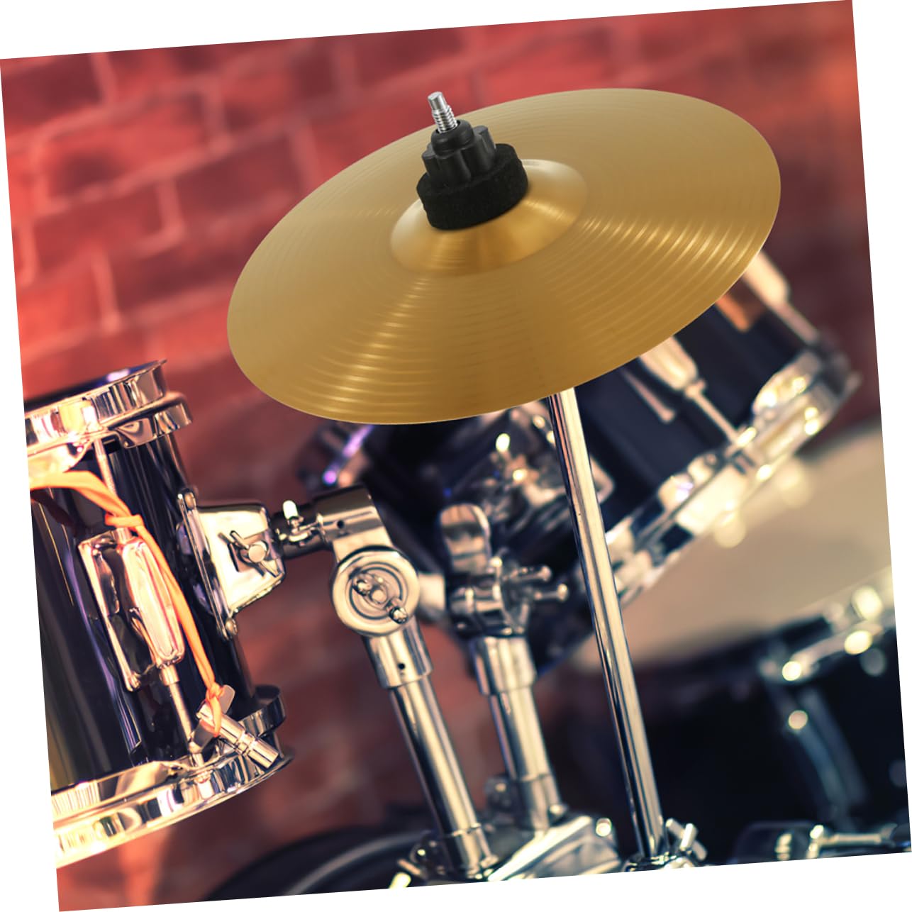 Cymbale Crash pour Batterie en Laiton, Lot de 2 Set de Set de Pièces, Or | Bords sans Bavures, Légère, pour Kit de Batterie et Cymbales Jazz, Instrument de Musique