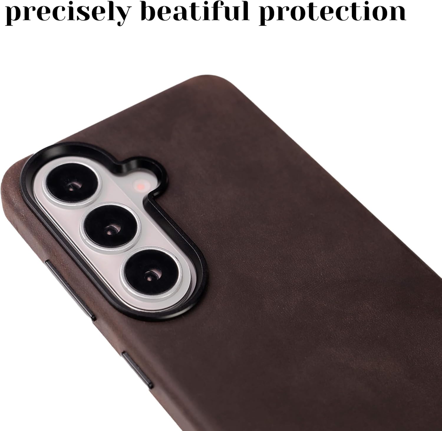 BLACKBROOK Leather Case for Samsung S26 Plus – Barlow Slim Snap-On Cover, Full Grain Leather, Ready for MagSafe and Wireless Charging, Premium Gift Box