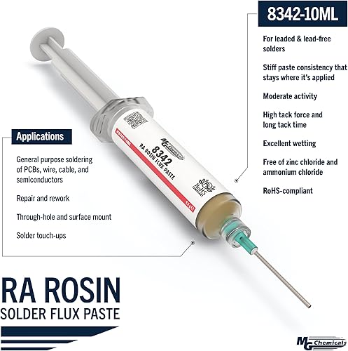 Miniatura 3 de Flux para soldadura tipo jeringa de 0.33 onzas líquidas MG Chemicals