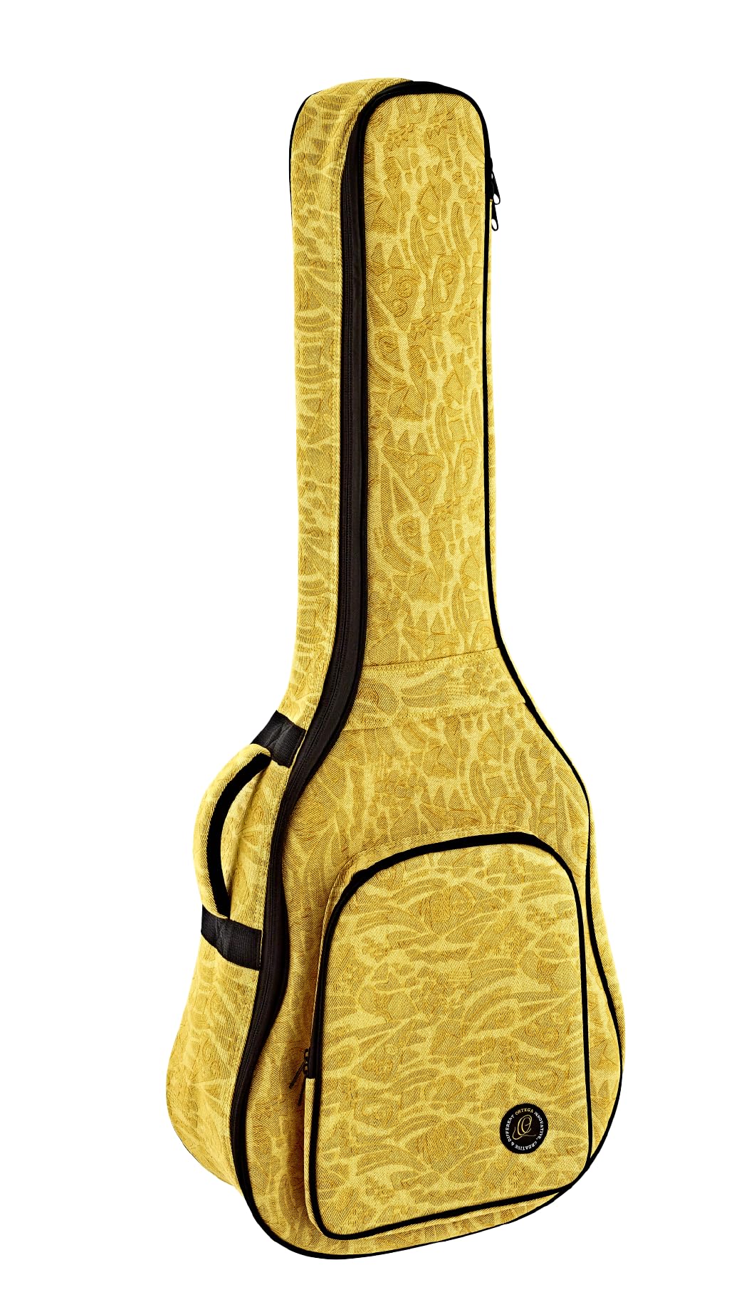 Ortega Guitars Jean Guitar Gigbag - Dreadnought - Acoustic Guitar Bag - Height 106 cm - Width 42 cm - Cotton / Canvas, Yellow (OGBAC-DN-SUJ)