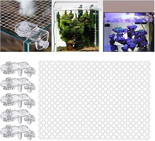 Miniatura 7 de Red de pantalla de acuario para acuario, pantalla anti-escape, fácil de instalar, red de repuesto, malla resistente, malla de aire duradera, red de