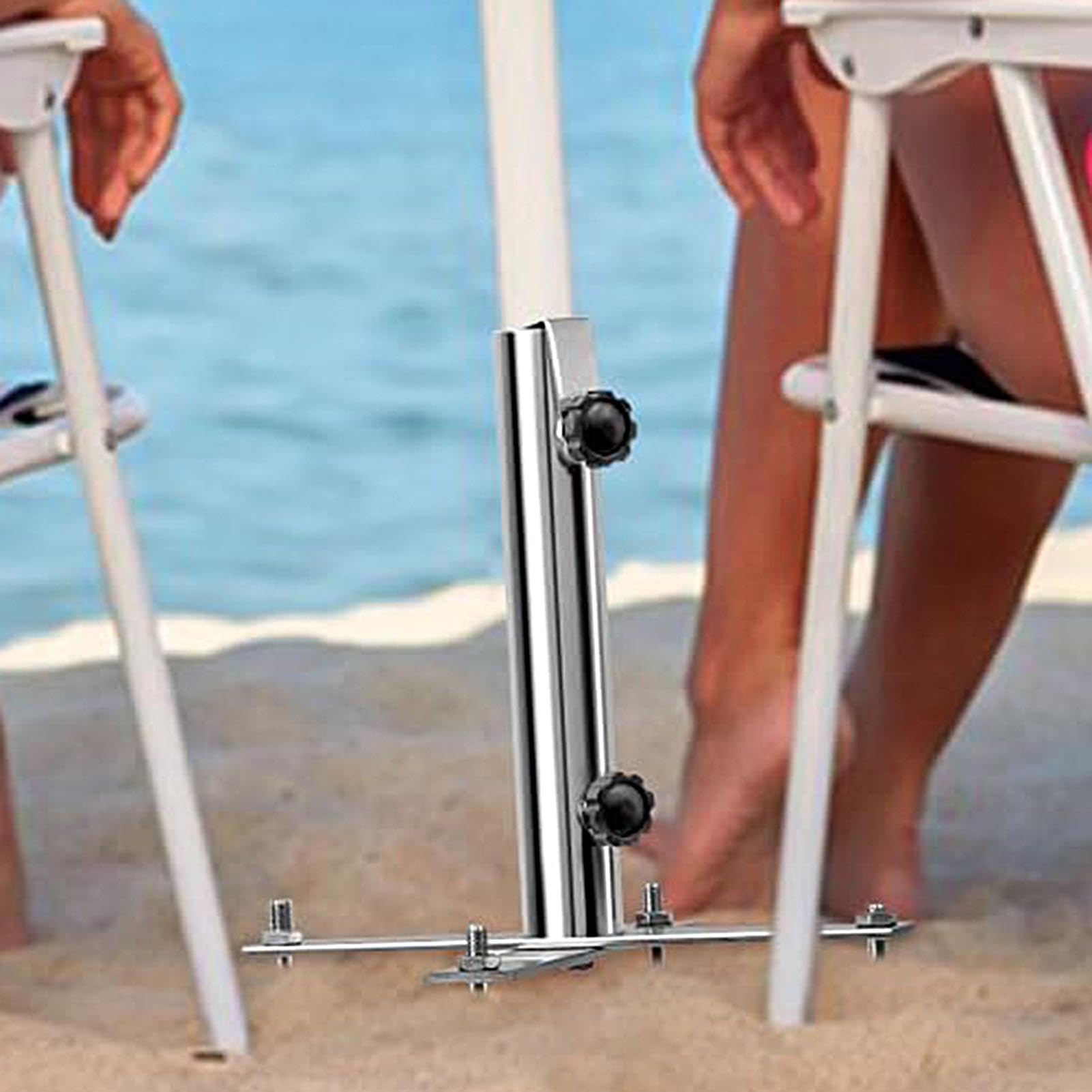 Piquete de Sombrilla para Playa Resistente al Viento y de Gran Robustez