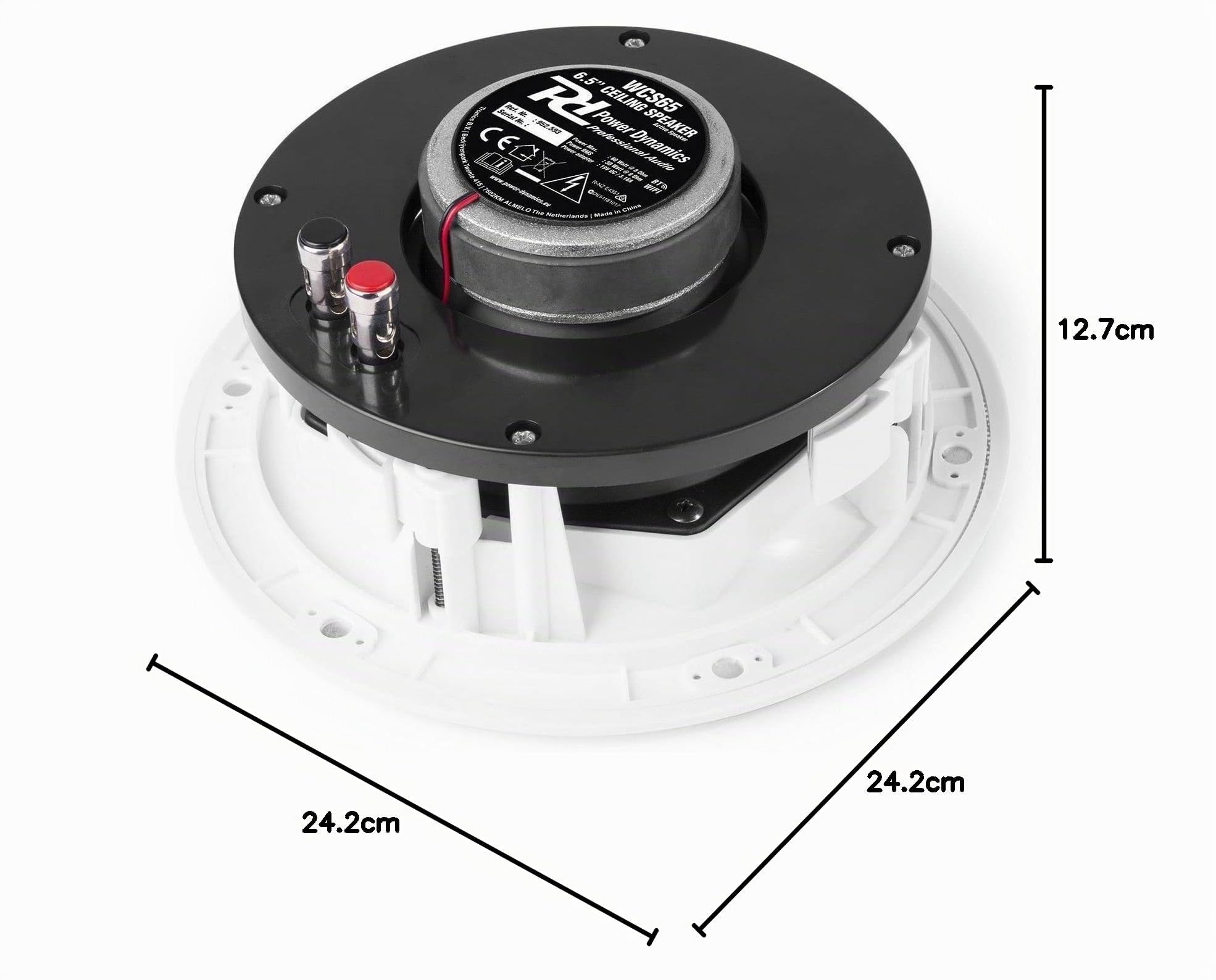 Power Dynamics WCS65 WLAN Deckenlautsprecher Bluetooth Einbaulautsprecher 120 Watt