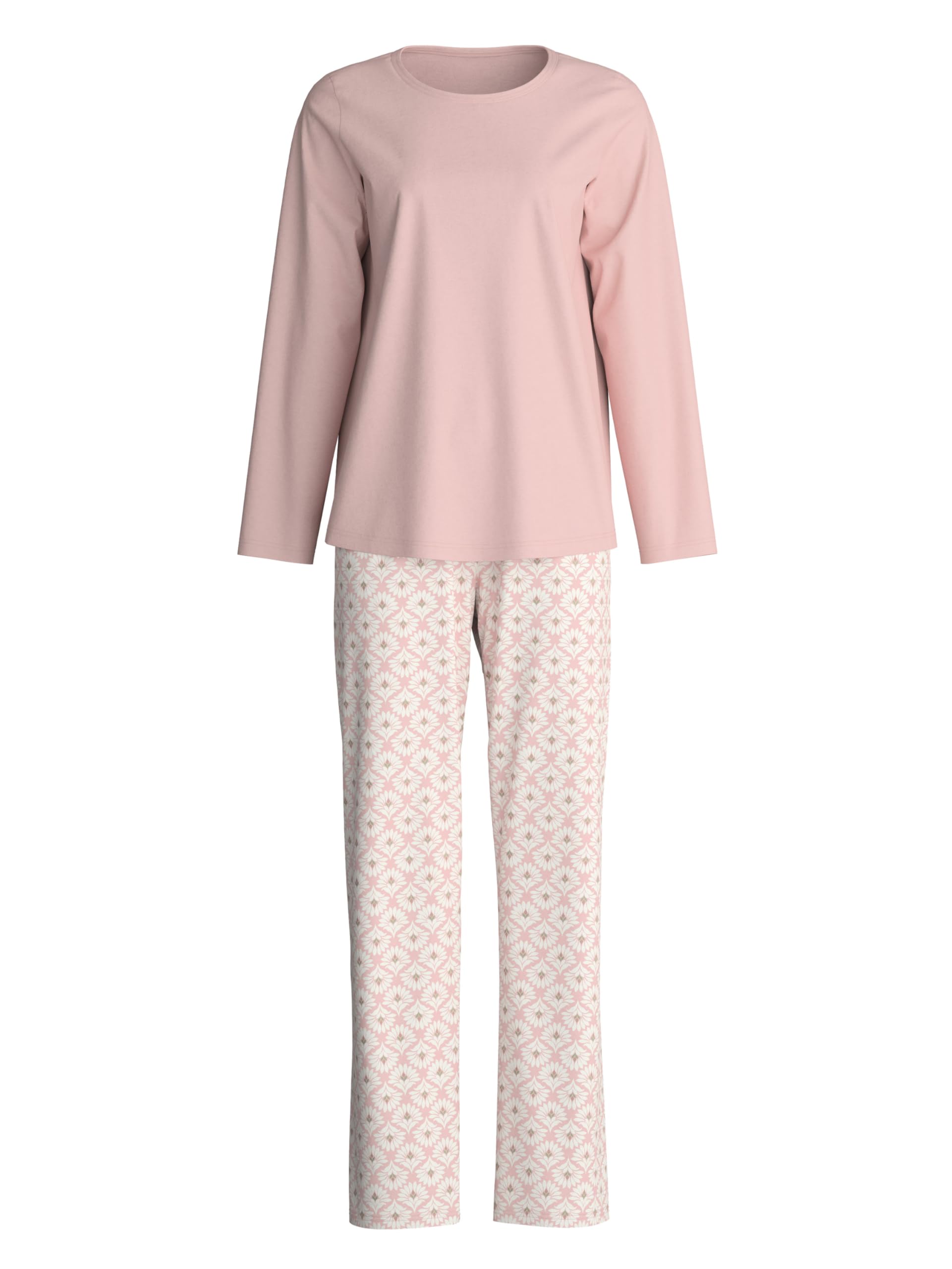 CALIDA Graphic Nights Pyjama Damen | weich und atmungsaktiv, geschmeidiger Single Jersey, klassischer Schnitt für hohen Schlafkomfort, elastischer Hosenbund