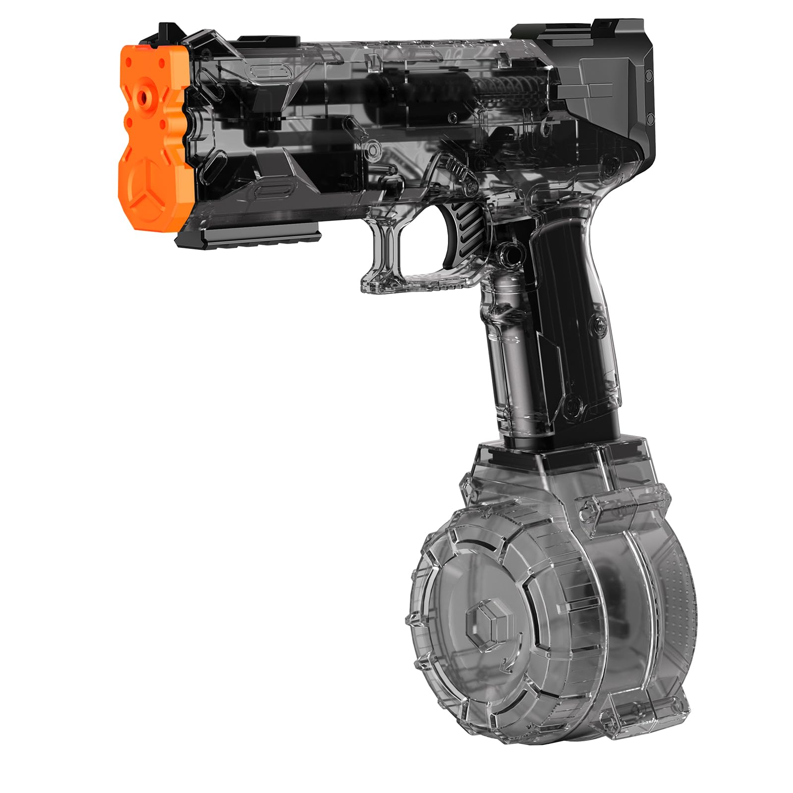 Yivsen Strongest Electric Water Gun with 400 Ammos, Transparent Automatic Squirt Guns High Powered IP67 Waterproof, Classic Water Pistol Summer Pool Toys for Kids/Aldults