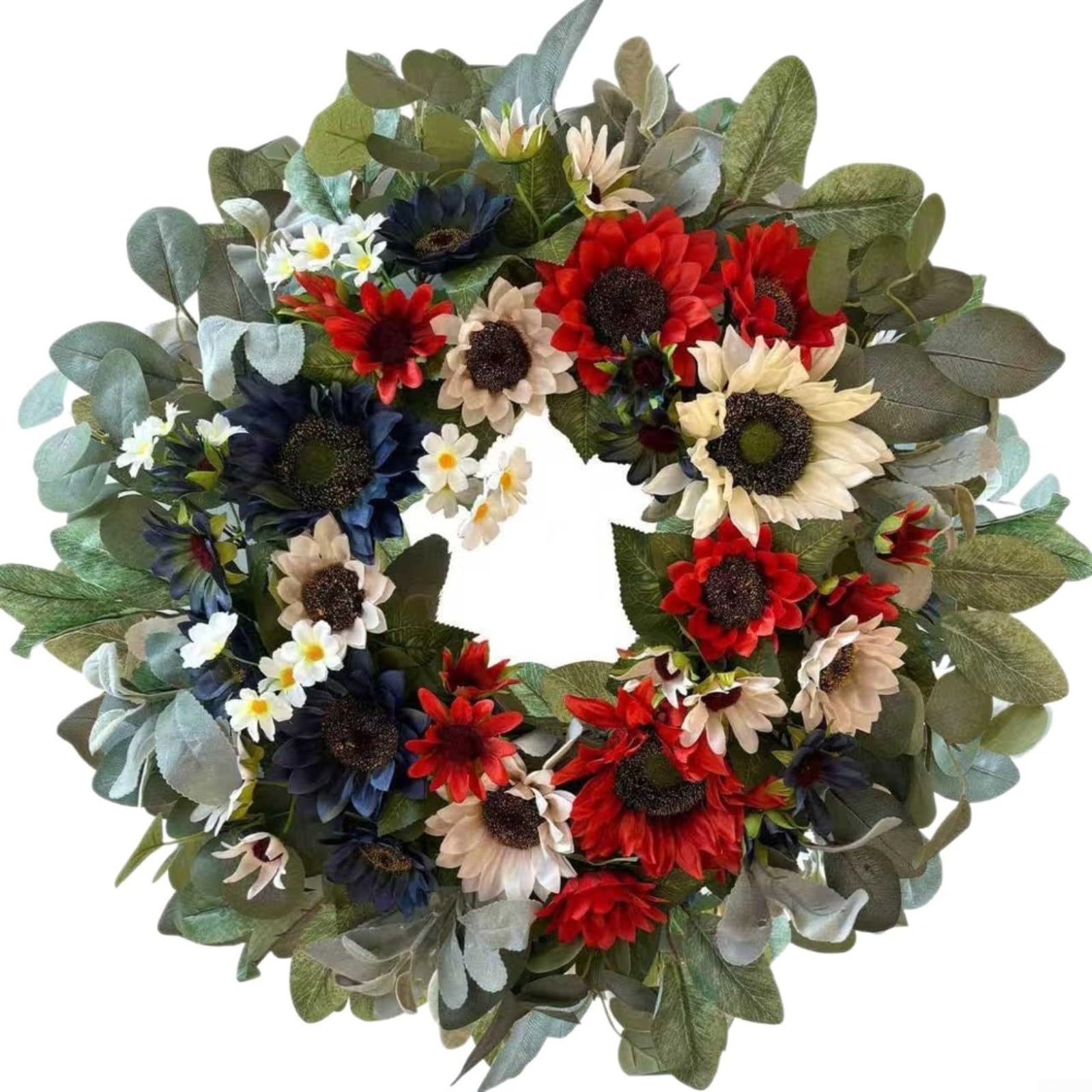Couronne de tournesol durable en tissu non tisse haute densite pour entree