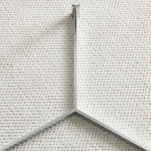 Miniatura 5 de Saint Mossi Mesa de centro de cristal, diseño moderno, mesa de centro de vidrio de una sola capa para espacio vital, 32 pulgadas de diámetro x 17