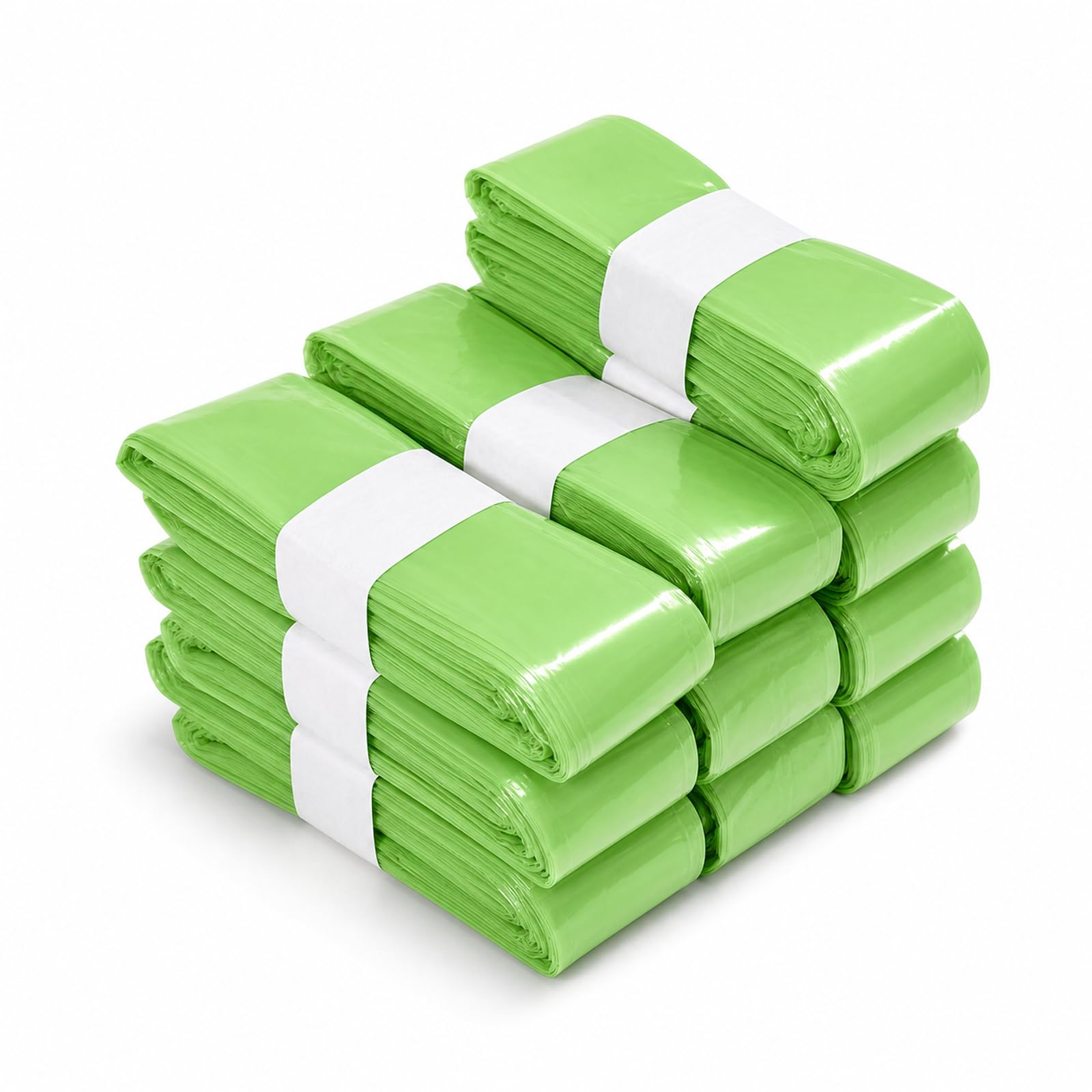 HUSQEN Nappy Bin Refills for Genie, Angelcare, Munchkin 8 Pack 4.5m (Green)