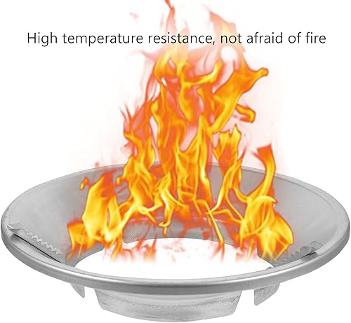 Miniatura 2 de Kichvoe Quemador de inducción, 2 anillos de wok para estufa de gas, estante de wok de acero inoxidable, soporte de wok de fondo redondo, accesorios