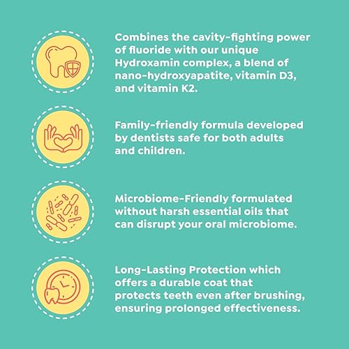 Miniatura 2 de SuperMouth Pasta de dientes con flúor para adultos y niños, combate las caries, blanquea, nanohidroxiapatita, desarrollado por dentistas,