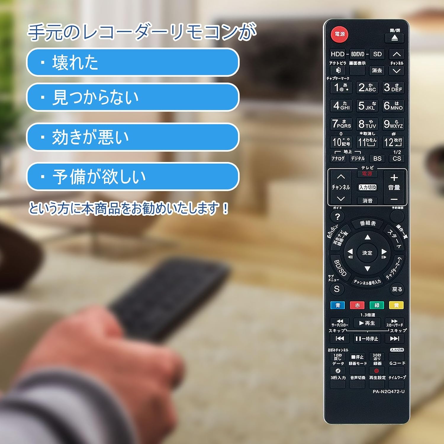 Image showing common reasons to replace a remote control: broken, lost, not working well, or needing a spare.