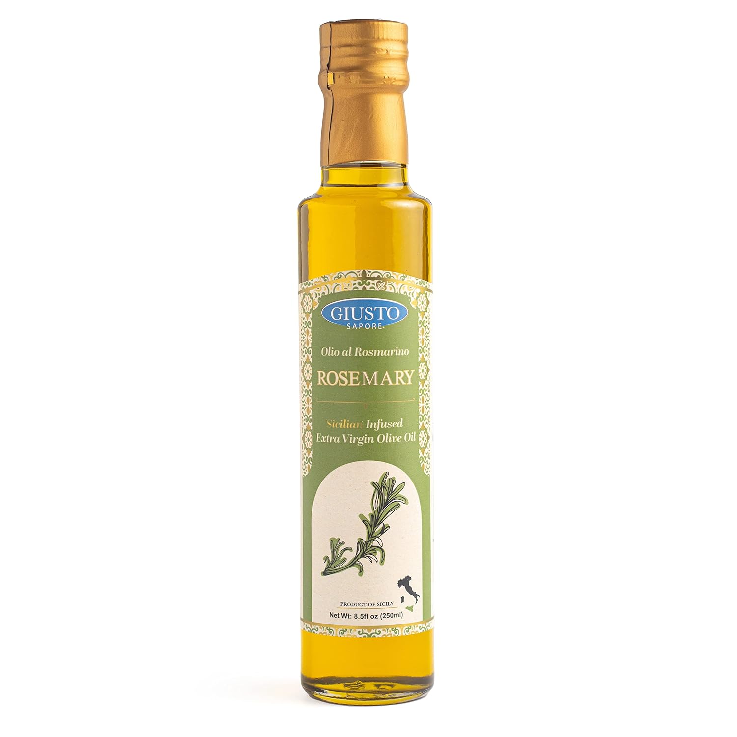 Giusto Sapore Aceite de Oliva Extra Virgen Infusionado con Romero 8.5 oz