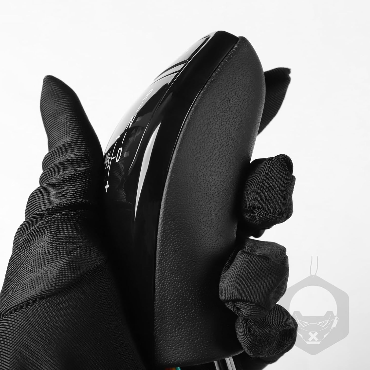 Car Gear Shift Cover Compatible with BMW X3 E83 2004 2005 2006 2007 2008 2009 2010 Car Replacement LED Gear Knob (Black)