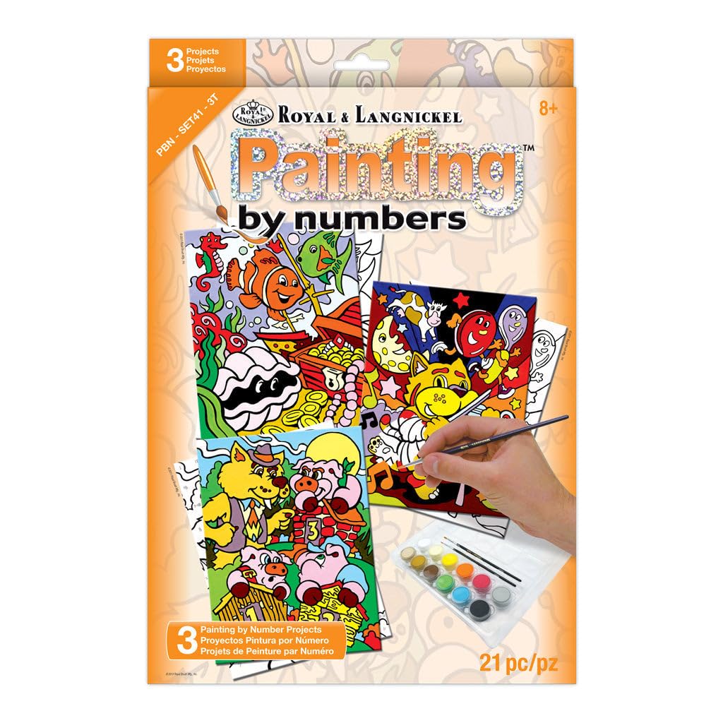 Royal & Langnickel PBN-SET41 Painting by Numbers My First 3 -Piece Set