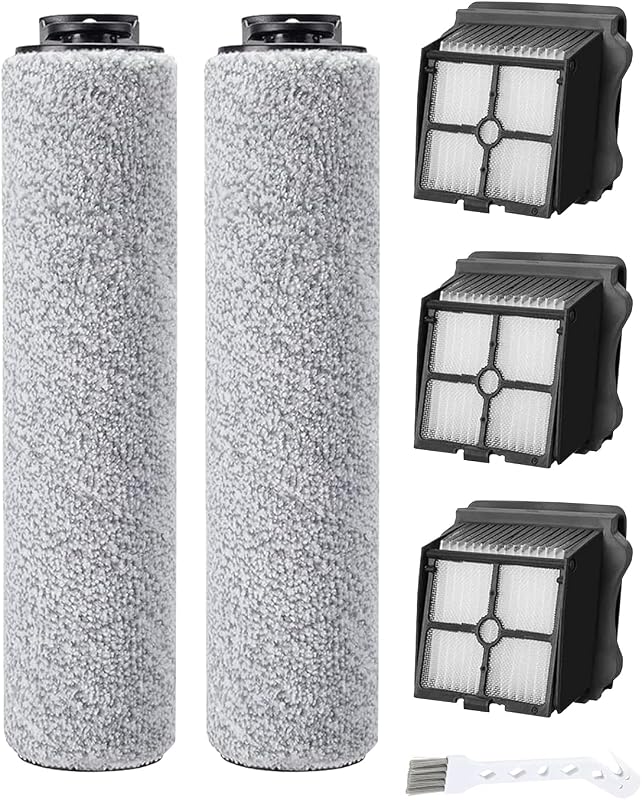 Replacement Brush Rollers and HEPA Filters Compatible with Tineco iFloor 3 / Floor One S3 Cordless Wet Dry Vacuum Cleaner, Replacement Parts Accessories Kit inclue 3 Vacuum Filter, 2 Brush Rollers