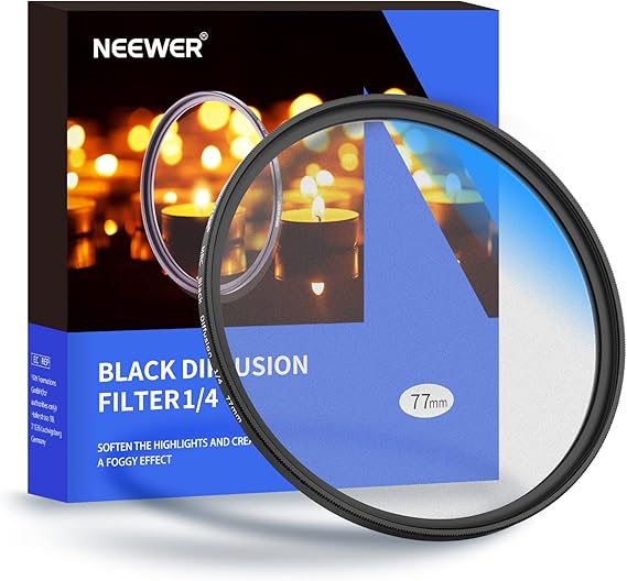 Neewer 77mm Black Diffusion 1/4 Failter Dream Cinematic Effect Camera