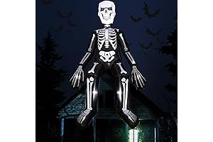 12 Foot Outside Big Scary Halloween Skeleton Decoration