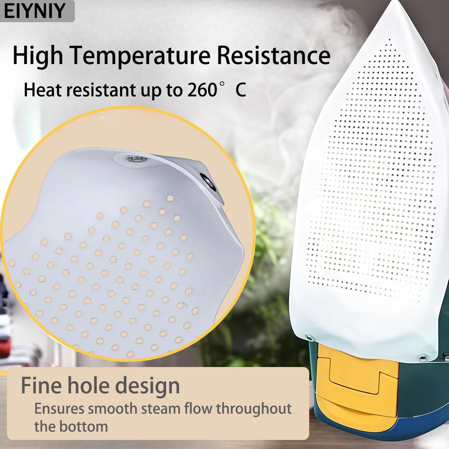 Protezione universale per piastra di ferro, in silicone resistente al calore, per ferri elettrici, previene ustioni e segni di bruciature su tessuti delicati come seta, raso (3 set di coperture per