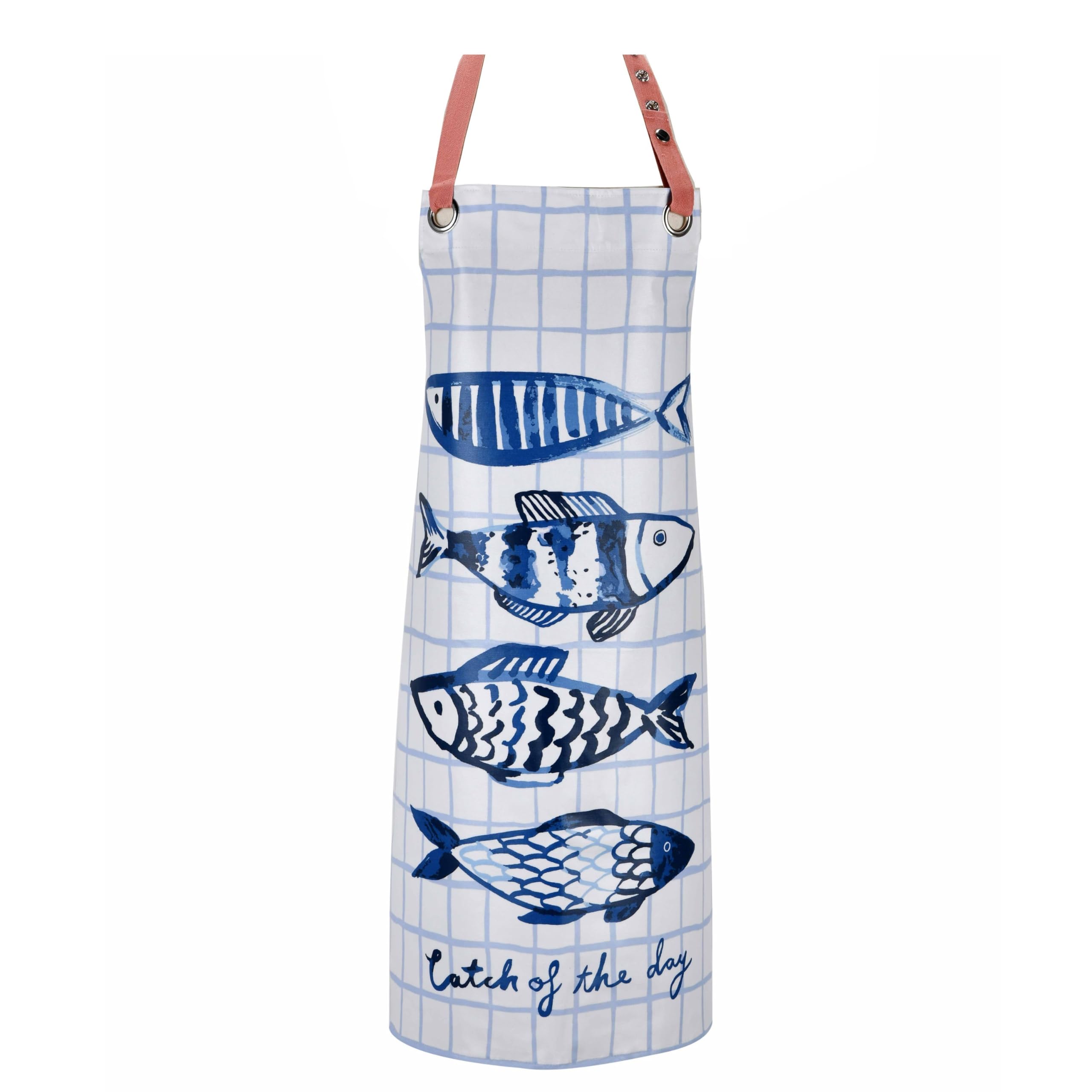 Ulster Weavers Unisex Coral Ulster Weavers' Multi-Colored Pvc/Oilcloth Apron - 'Catch Of The Day' Design, One Size