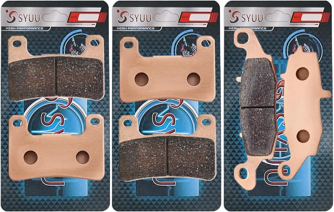S SYUU High-Performance Sintered Metal Motorcycle Brake Pads Set - Front & Rear - Heat Resistant - Compatible with Suzuki VZR 1800 Boulevard M 1800 R M109R M109R2 2006-2015 - Easy Install FA379F FA231