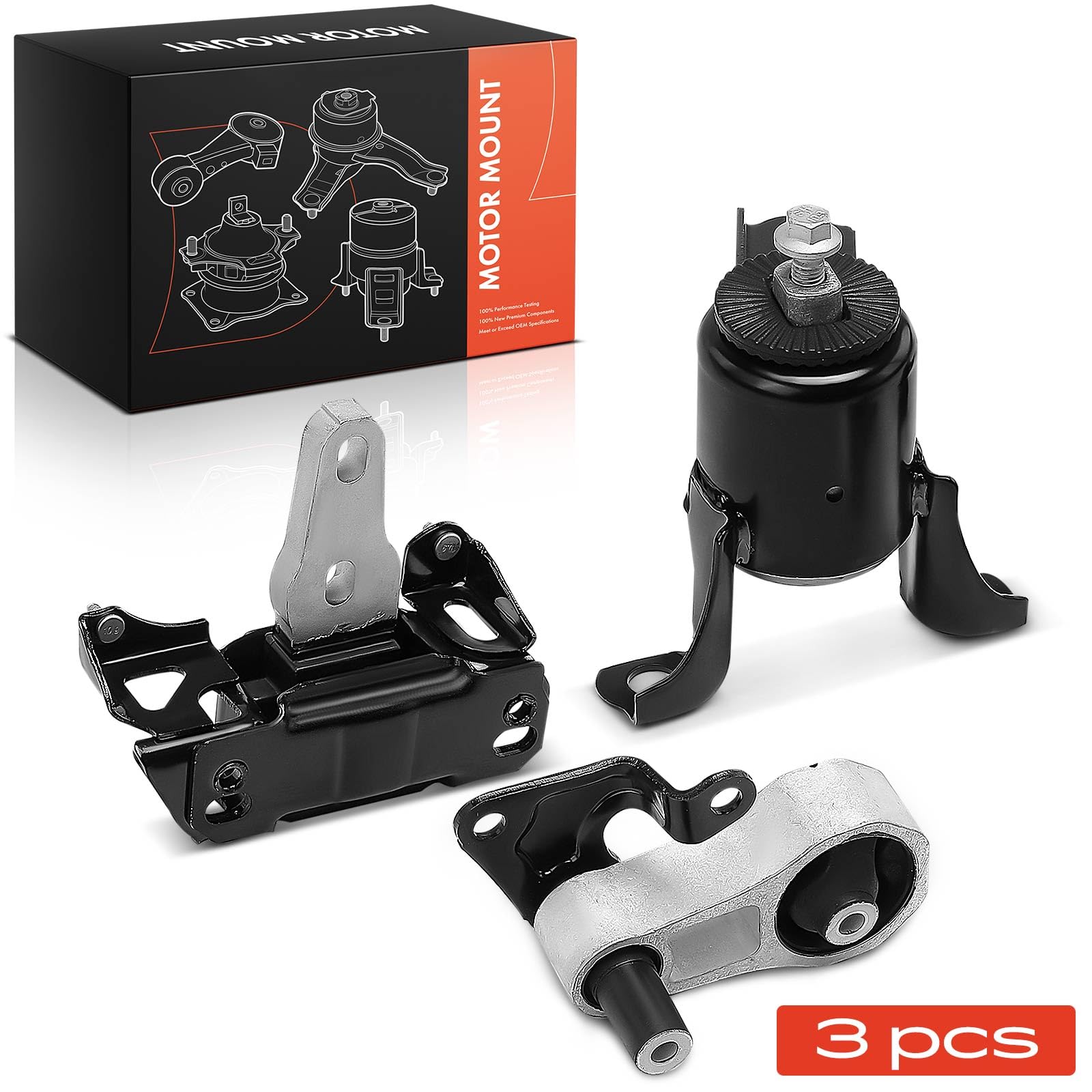 Frankberg 1x Supporto Motore + 1x Supporto del cambio + 1x Supporto di spinta Compatibile con Fiesta VI CB1 CCN 1.6 ST 1.6 Ti 1.6 ST200 2010-2017 Replace# 1536197,1513114