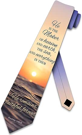 Amazon.com: Three Rooker Faith Ties Mens Religious Necktie Psalms Bible ...