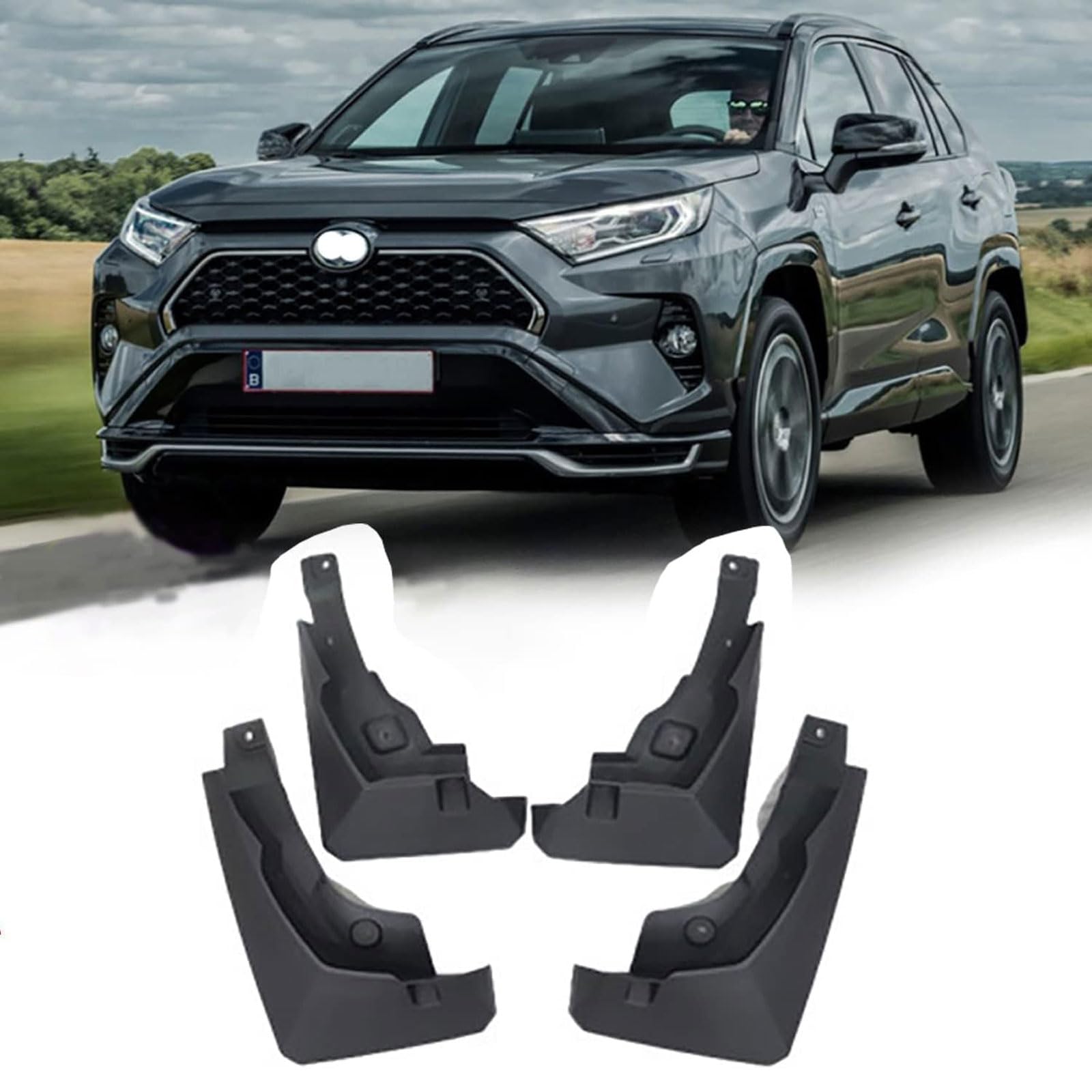 2 Pare-boue Anti-éclaboussures Avant Pour Toyota RAV 4 MK II - Noir, Caoutchouc, Marque DZAM